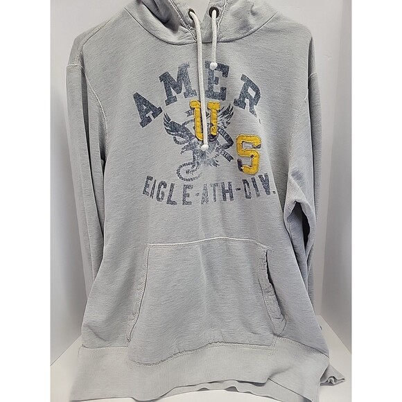American Eagle‎ Hoodie Sweatshirt Mens Large Distressed Pullover 2012 - Picture 2 of 11